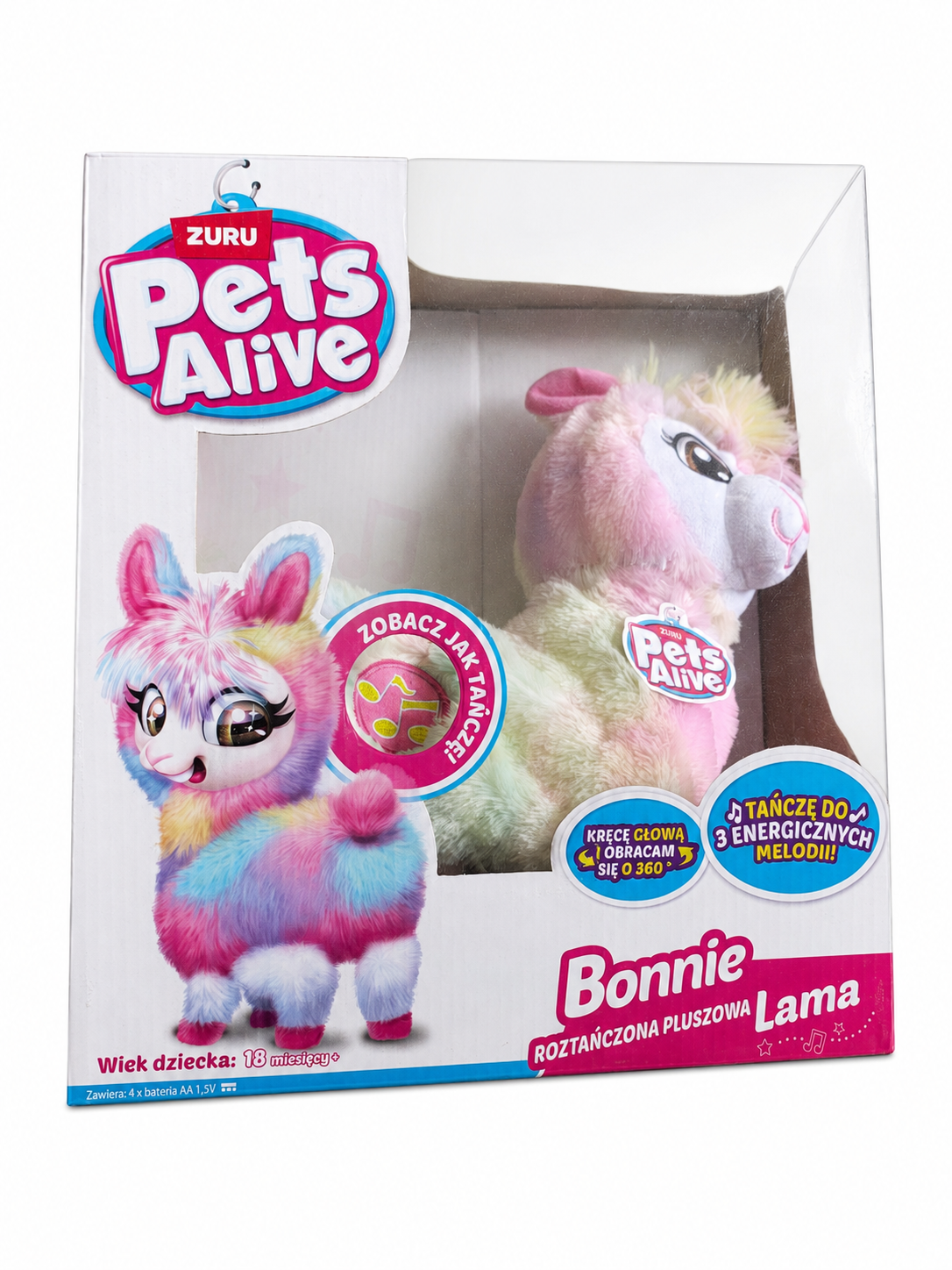ZURU Pets Alive Bonnie – tańcząca pluszowa lama