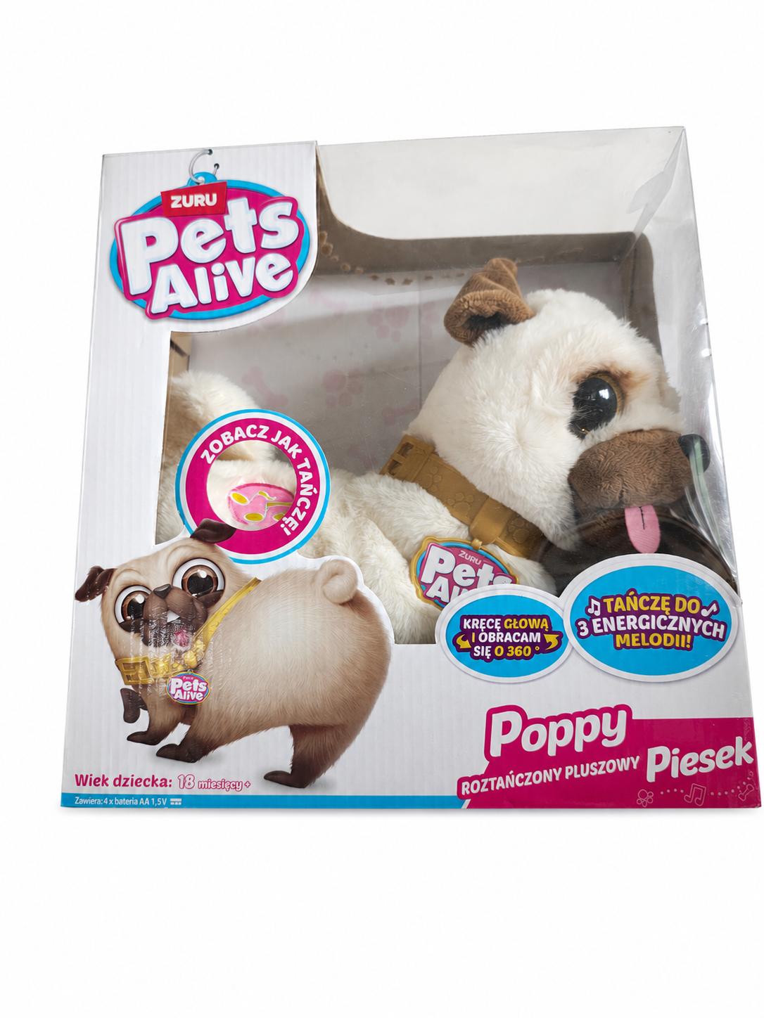 ZURU Pets Alive Poppy – tańczący pluszowy piesek