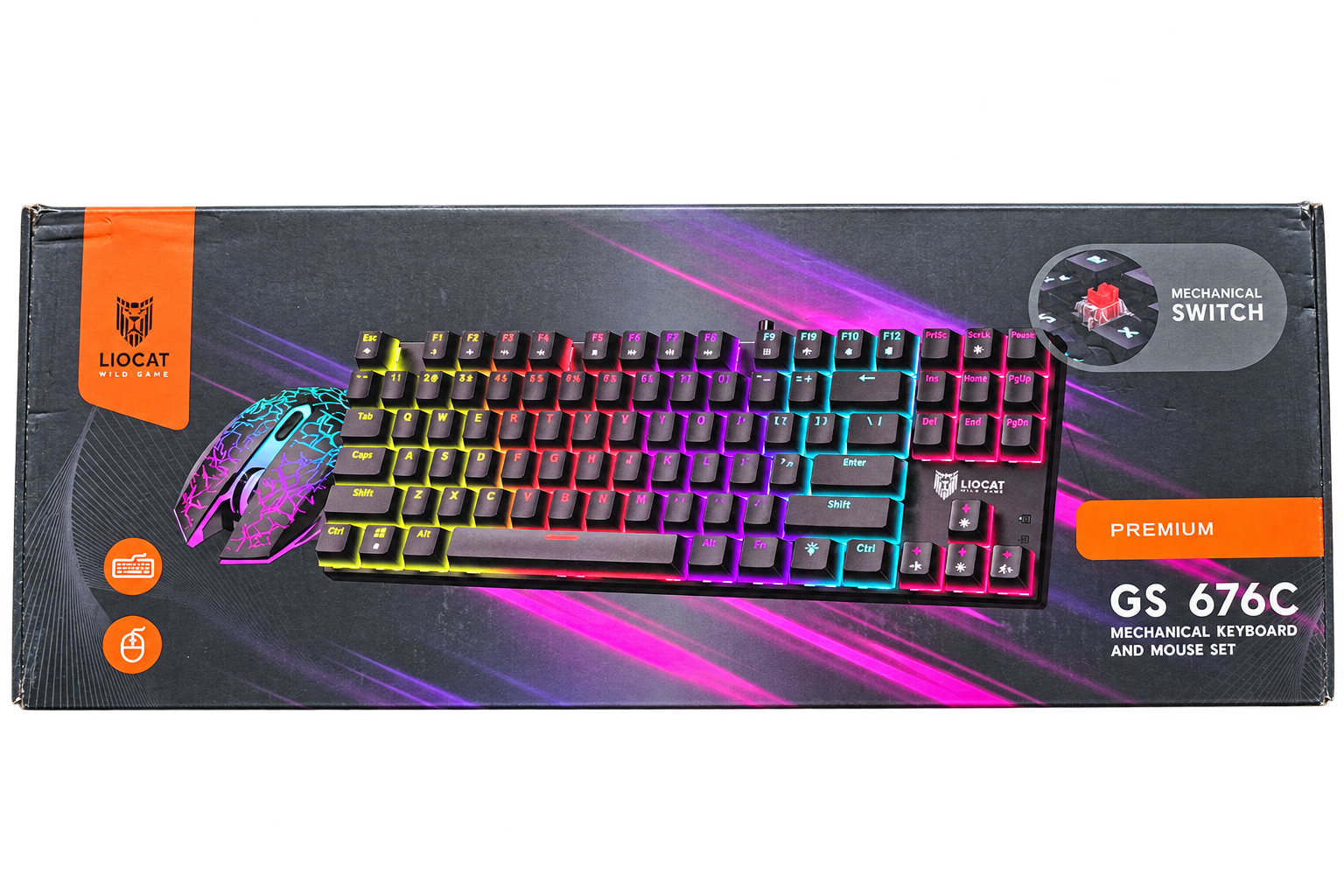 LIOCAT GS 676C – zestaw gamingowy klawiatura mechaniczna + mysz